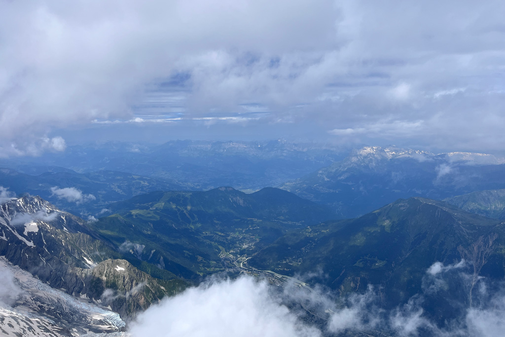 Blick auf Chamonix