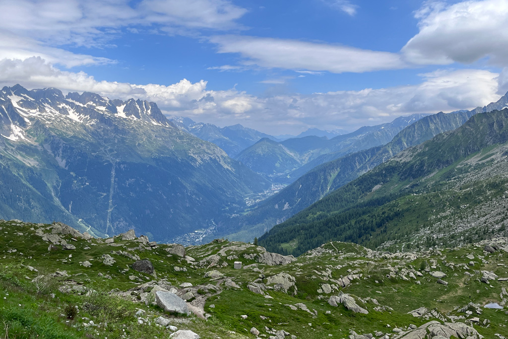 Alpenpanorama vom Plan de l‘Aiguille